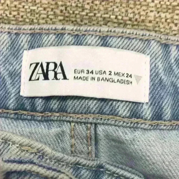 Zara Belted Denim Shorts / Light Blue - Picture 5 of 5